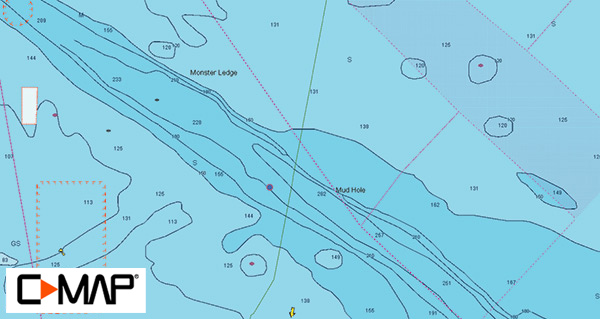 Mud Hole hi-res vector map provided by C-MAP