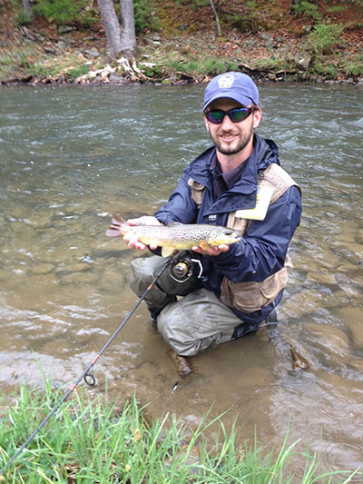 Ben Lorson caught quite a few Brown Trout using a silver rapala on a recent trip to Penns Creek. 