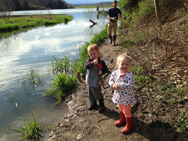 Pete Staudenmeier took his family to Hamilton Lake over the weekend. Pete’s son, Luke, caught a nice Bluegill and his daughter, Rose, caught her FIRST trout! Congratulations to the young Staudenmeier anglers!