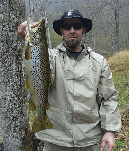 Bob Williams hooked this nice Deerfield brown trout on a swimming plug.