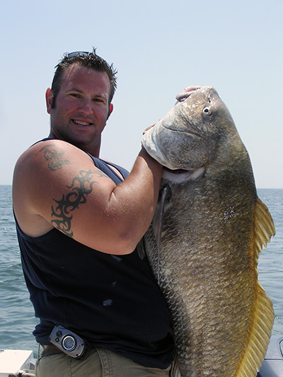 Early June is generally the best time for drum fishing in the Delaware Bay.