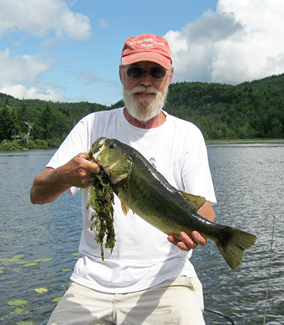 Greg Spicher with a nice largemouth bass from May Pond.  Both May and Ashuelot ponds offer excellent largemouth fishing.