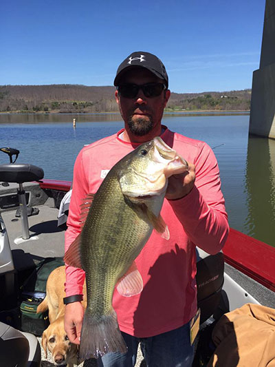 Travis Crosby caught and released a nice sized Largemouth Bass.
