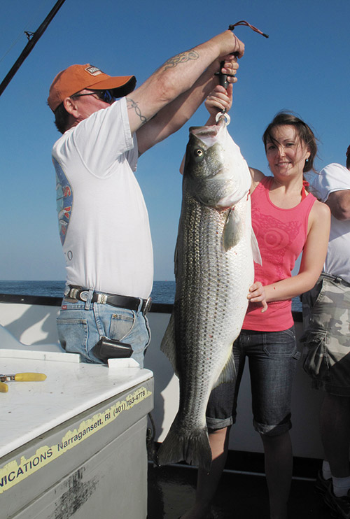 This fat 37-pound bass followed a half-dozen 28- to 32-inchers over the transom