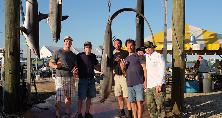 The second place crew of the Brianna with their 274-pound Thresher.
