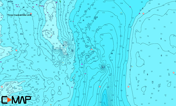 17 Fathoms hi-res bathymetric map