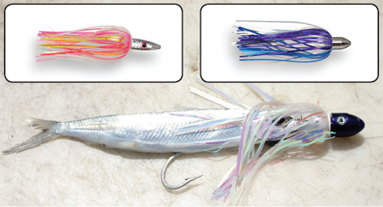 The primary bait I troll for bluefin is a large ballyhoo jig