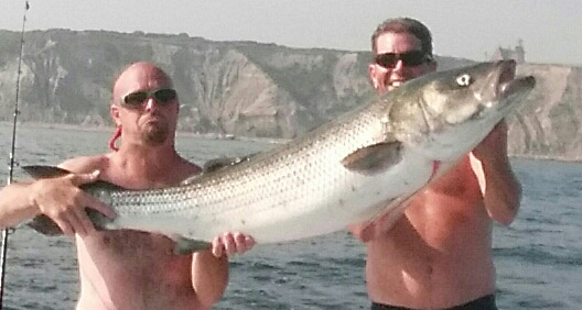 Mike Walsh and Richard Martin boated this Block Island Striper earlier in the week.
