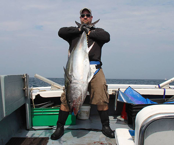 The author with a bluefin tuna