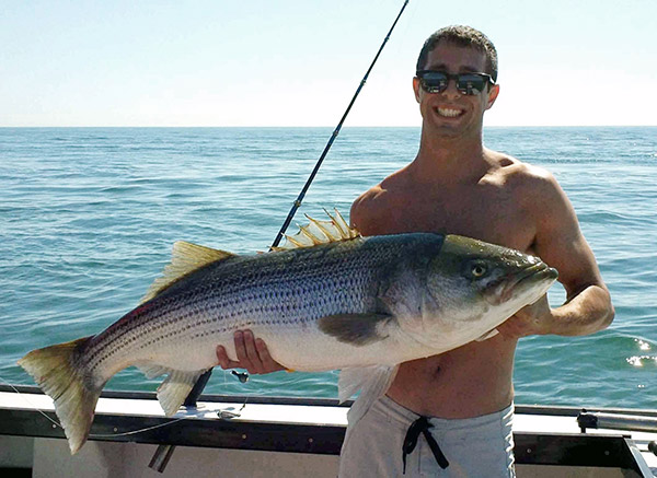 In addition to the North and South forks of Long Island, Block Island is also a prime place to chunk up big stripers.