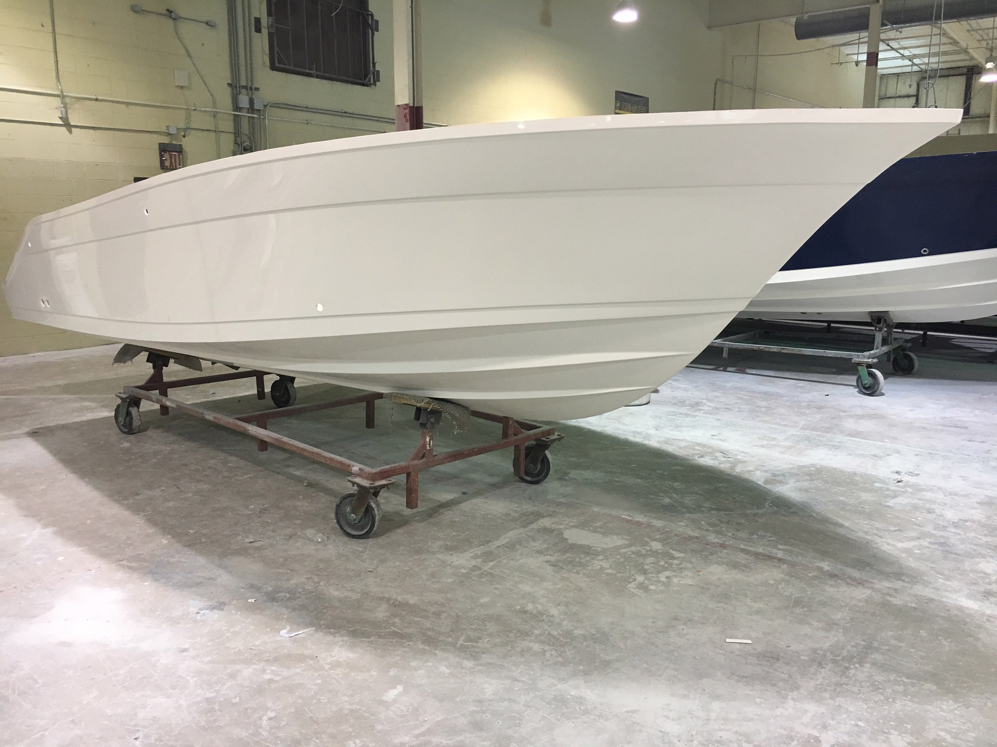 Here's the first shot of the Century Boats Striper Cup 2200 hull!