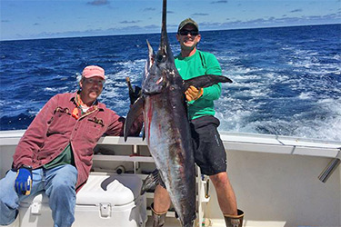 This daytime sword was caught onboard the Skipjack in June 2014 at Atlantis Canyon with Captain Larry Backman.