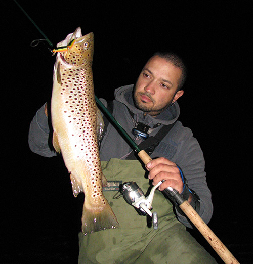 A Rapala floating jointed minnow fooled this beautiful brown trout.