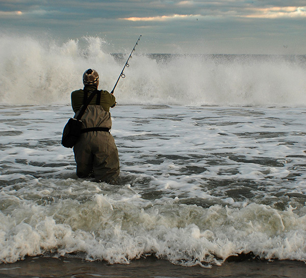 When fishing stormy conditions, leave the light tackle at home.