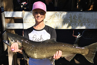 On The Water fan Mandy boated this big Pulaski 20-pound king salmon in Pulaski.