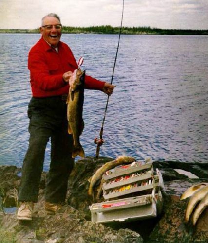 Ed Eppinger found his limit of chunky Walleye with the traditional Red and White Dardevle.
