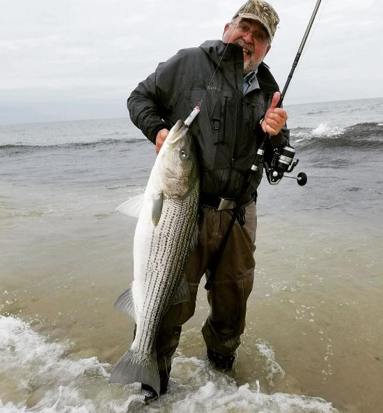 Nick Cicero of Tsunami caught this big bass during a Thanksgiving Day blitz. 