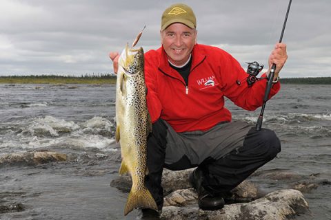 This landlocked salmon was caught while using the Winnie Wonder. Precious metal finishes, such as silver and gold, reflect light far better than standard metal finishes.