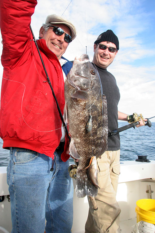 The Shrewsbury Rocks and the 17 Fathom Bank are hotspots for big winter blackfish.