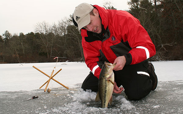 Scent attractant adds a little extra stimulation to get largemouth bass to bite.