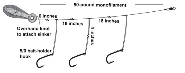 Three-Hook Cod Rig