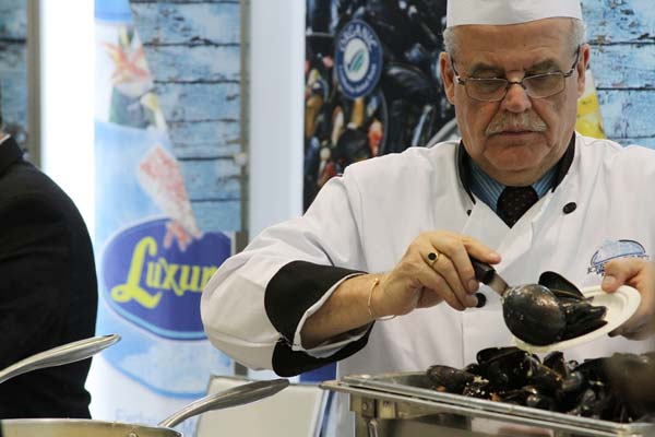 Hundreds of booths had chefs on hand