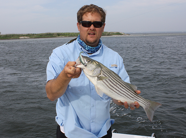 Berkley Gulp on a jighead fooled this back-bay schoolie.
