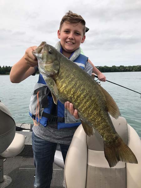 Evan Scanlon of Texas with 6 pound smallmouth