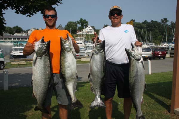 Matt and Marc Dunn of Newfane with some of their LOTSA catch. 