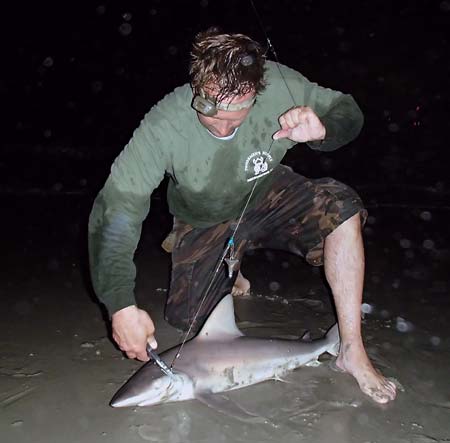 Have a good set of pliers handy so you can get the sharks back to the water fast.