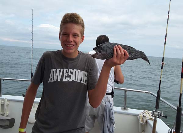 Golden-Eagle has been finding sea bass, mackerel, bluefish, and fluke cooperating on baited hooks and hammered jigs