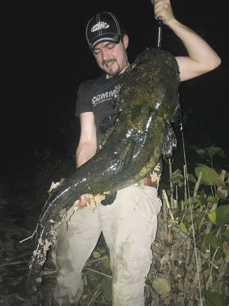 Mike O’Donnell lifts a 39-pound flathead