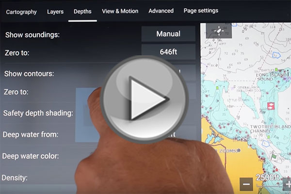 Using Raymarine electronics to identify productive depths