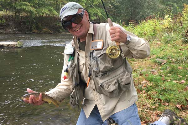 Jim Litrun with a beautiful wild brown trou