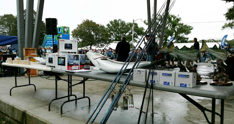 Prizes ready for presentation to the monthly winners.