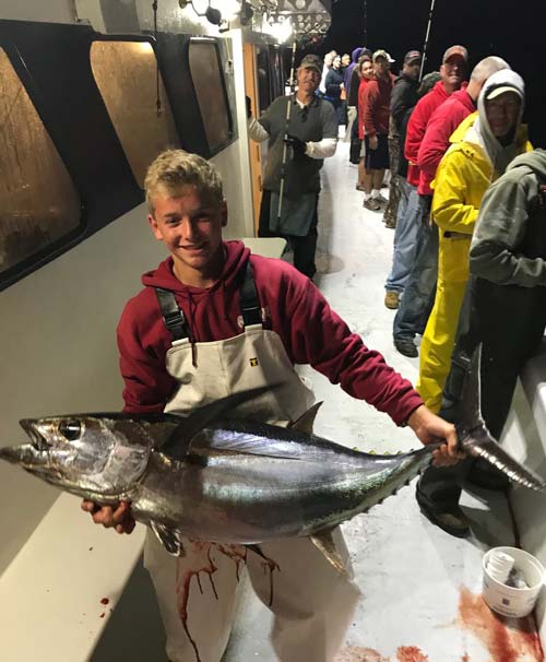 The AM tuna bite was solid aboard the Gambler last weekend