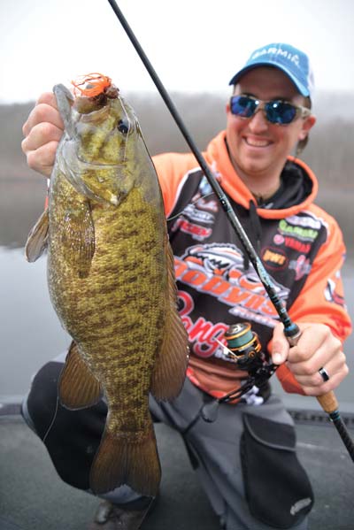 Smallmouth bass are just as susceptible to a big hair jig as are largemouths.