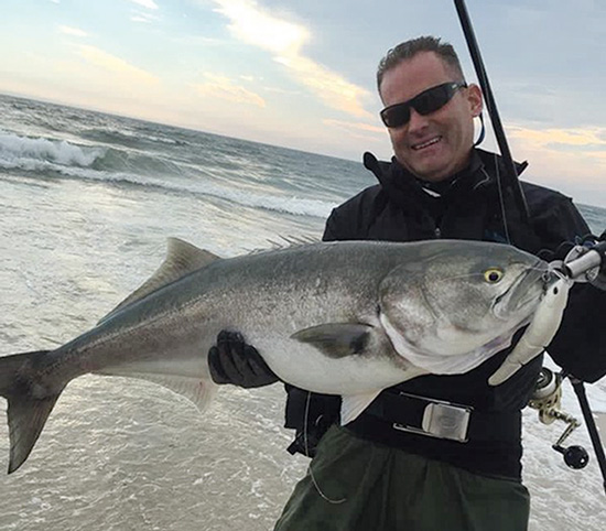 Chris Voorhies with New York’s biggest bluefish