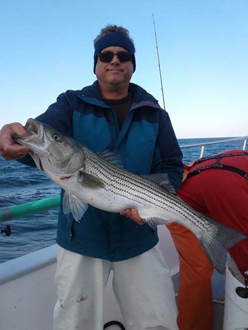 The Golden Eagle out of Belmar reported hit or miss striped bass action