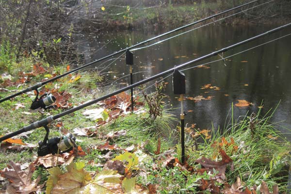 Most carp fishermen will fish two rods