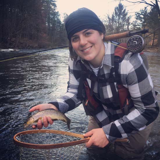 Jamie caught quite a few Brown Trout using her new fly rod!