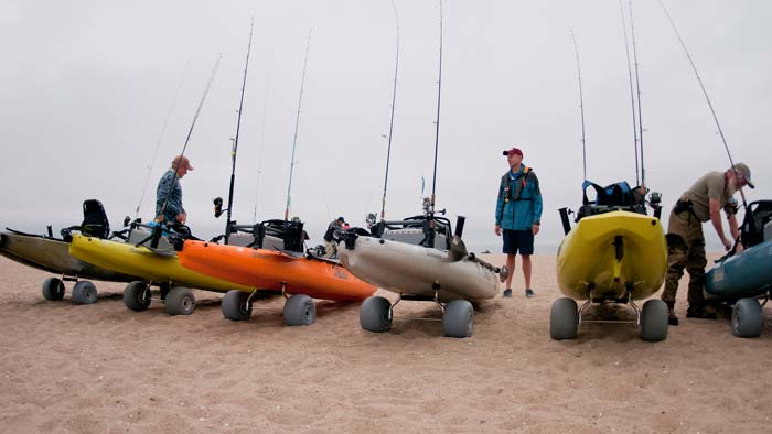 Hobie kayaks on the beach