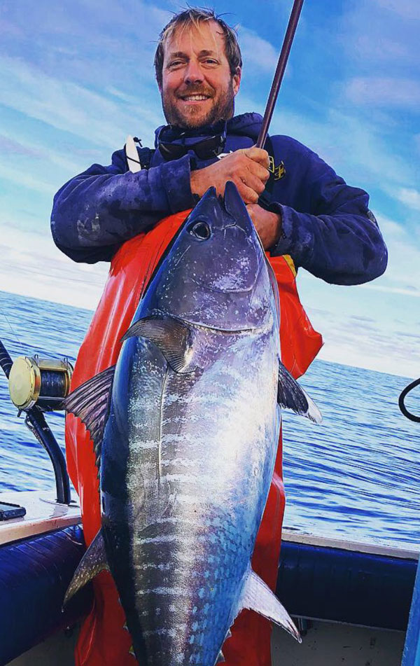 Chris Miller with a nice bluefin tuna.
