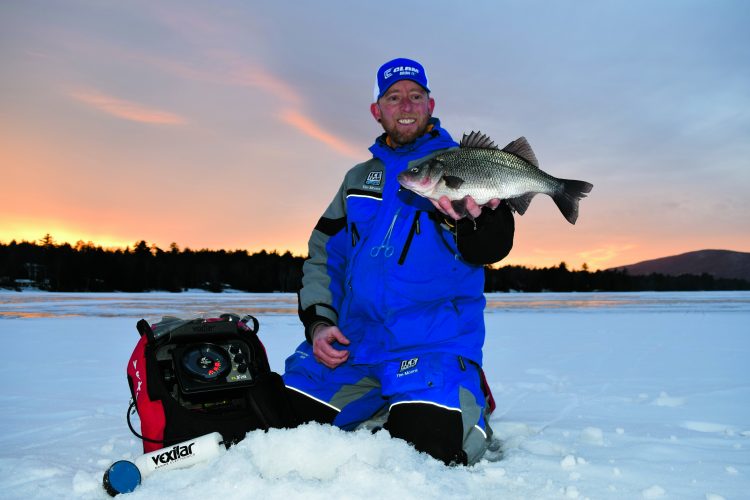 When the ponds and lakes freeze over in New England, ice fishing for white perch delivers fun, fast-paced action on light gear.