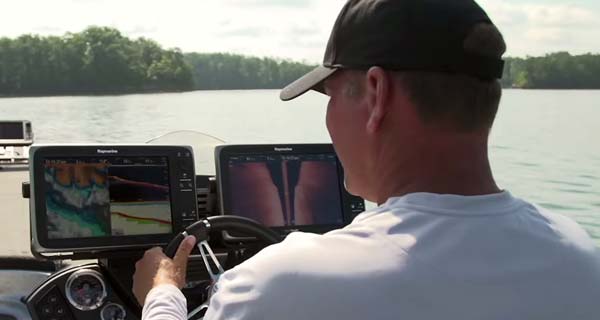 Raymarine electronics equipped bass boat