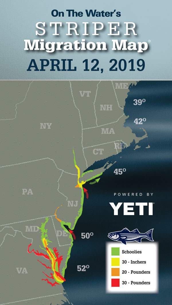 Striper Migration map