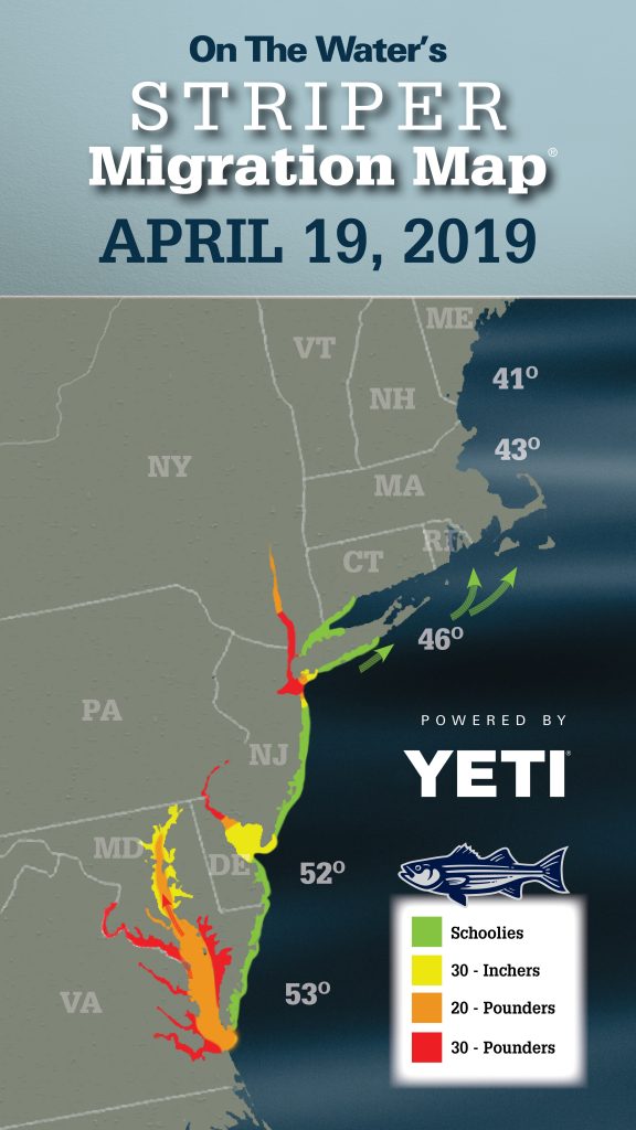 Striper Migration Map