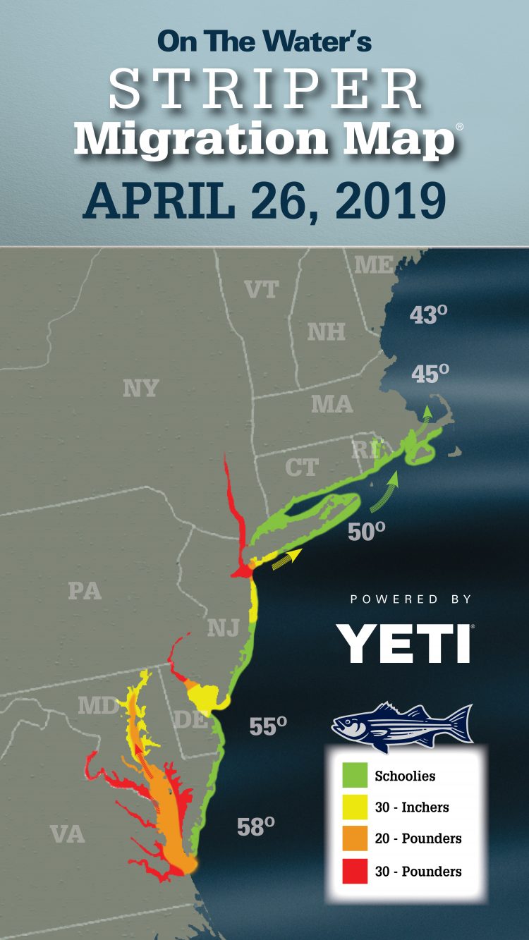 2019 Striper Migration Map