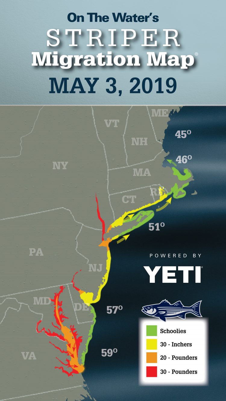 Striper Migration Map