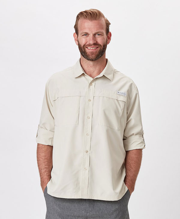 Black Dog Mens Outfitters Roll Sleeve Fishing Shirt